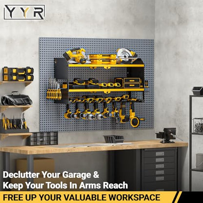 Power Tool Organizer Wall Mount (without Power Strip / Yellow)