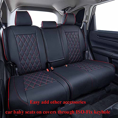 Custom Seat Covers for KIA Sportage 2023 (Black with Red Piping / 2023-2026 Sportage (No LX))