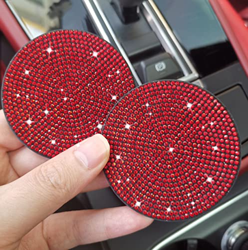 4pcs Bling Car Cup Holder Coaster (Red / 4pcs)