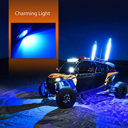 4PCS Blue LED Rock Lights Underglow Wheel Well Pods (Blue / 4Pcs Pods)