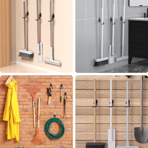 6 Pack Metal Garage Hooks (S Hook / Black S Hook)