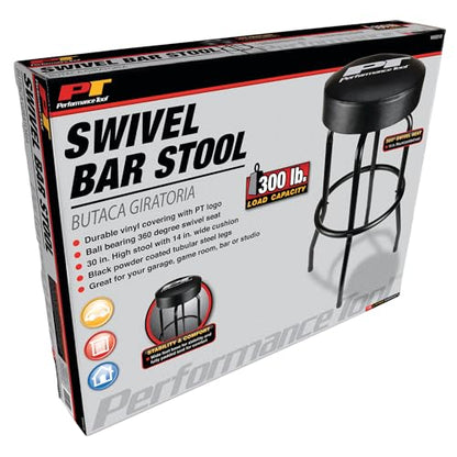 W85010 Swivel Seat Bar Stool for Mechanic Garages and Workshops (Black Swivel Bar Stool)
