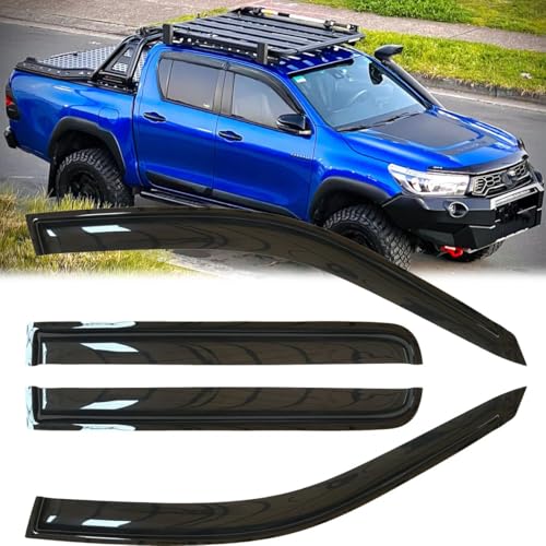 4pcs Original Window Visors for 2005 (for 2005-2023 Toyota Hilux Crew Cab)