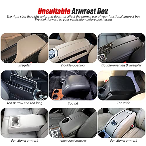 Upgraded] Car Center Console Cover with 2 Storage Bags (Pink)