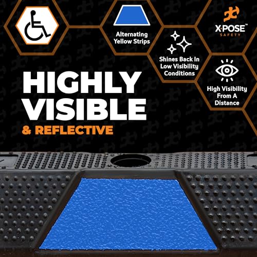 72" Heavy Duty Blue Rubber Parking Stopper (10 Pack)
