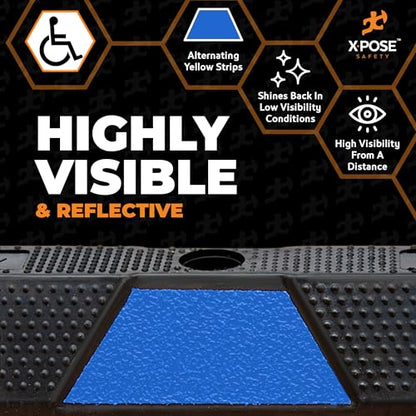 72" Heavy Duty Blue Rubber Parking Stopper (10 Pack)