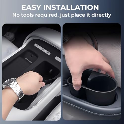 1st & 2nd Row Cup Holder Insert & Wireless Charging Protective Mat for Hyundai Palisade 2027 2026 (Cup Holder for 2026-2027 Palisade)
