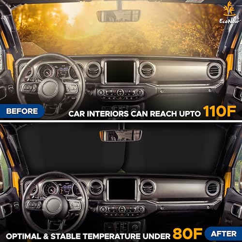 2 Piece Jeep Windshield Sun Shade (X-Small)