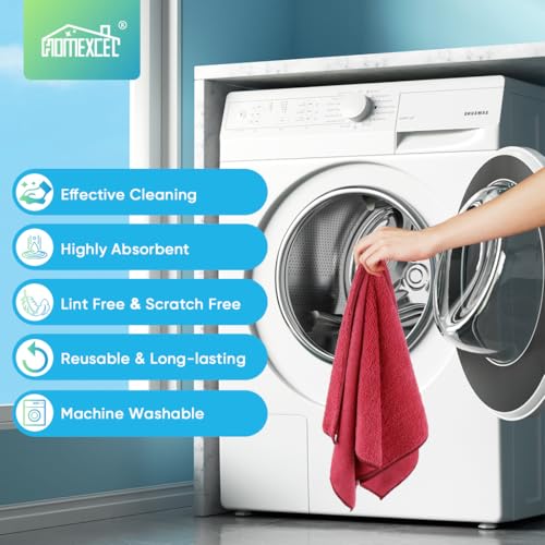 Red Microfiber Cleaning Cloth (Red)