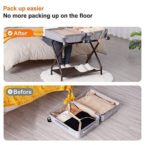 Luggage Rack for Guest Room (Brown)