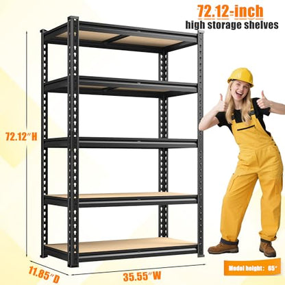 72.12" H Garage Shelving