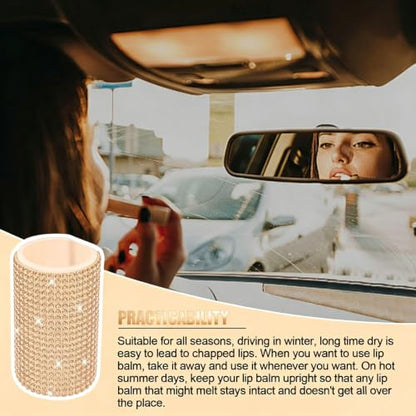 Upright Car Chapstick Holder (Champagne Gold)