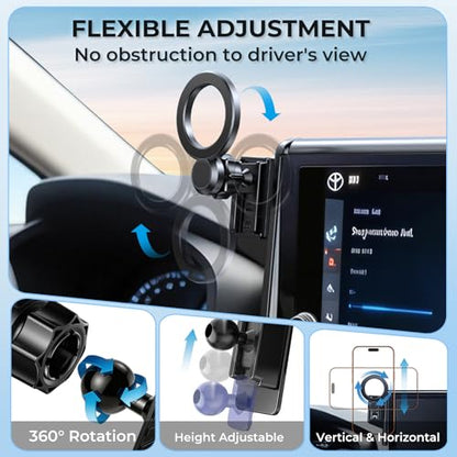 Car Phone Holder for Toyota RAV4 2025 2024 2023 2022 2021 2020 2019 7 (Fit for 2019-2025 RAV4, 7/8-Inch)