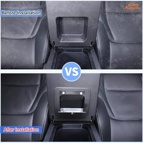 Car Armrest Hidden Storage Box Compatible with Toyota Land Cruiser 250 Prado J250 LC250 2024 2025 Car Center Console Handrail Privacy Storage Box Organizer Tray ABS Insert Pallet Manager Accessories (Black(A))