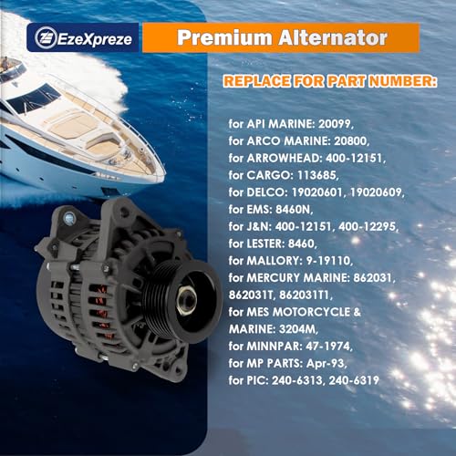 Ezexpreze 8460 New Alternator for Mercruiser Model 350 Mag MPI (8460N)