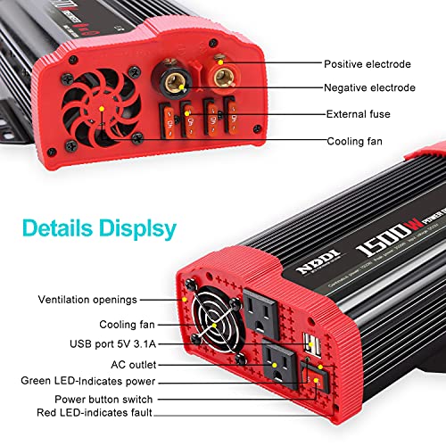 1500W Car Power Inverter Adapter (1500W)