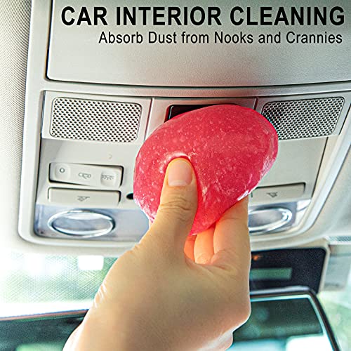 2pack Car Cleaning Gel Car Accessories Car Cleaning Detailing Kits (Rose Red 2 Pack)