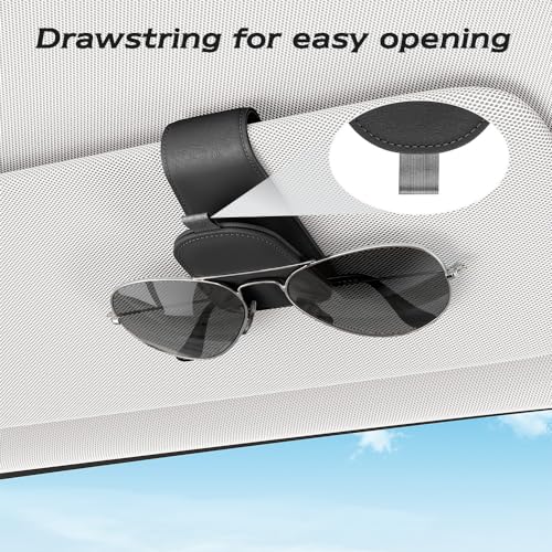 Magnetic Sunglass Holder for Car Visor (Black)
