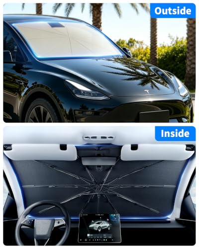 Windshield Sun Shade Umbrella for Tesla Model Y (Tesla model 3(2017-2026))