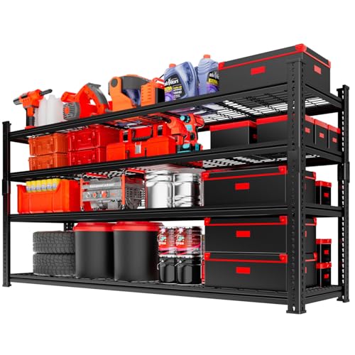 Storage Shelves (Black / 4 tier 60" L x 24" W x 60" H 1 PC)