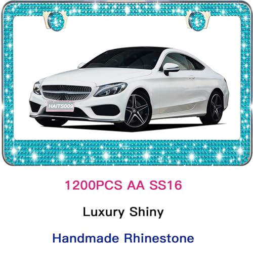 2 Pack License Plate Frames for Women (Blue（2PCS）)