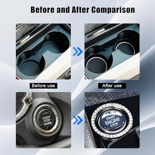 Bling Car Cup Holder Coaster (Style 1 / Black)