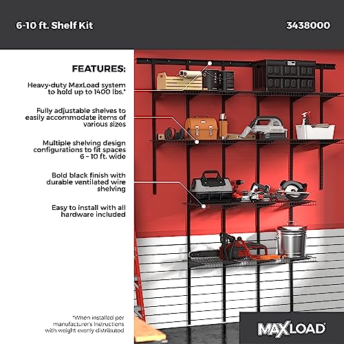 Heavy Duty Wall Shelf Kit for Garage (4 shelves)