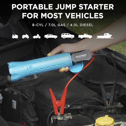 BoostHero Portable Car Battery Jump Starter (Blue)