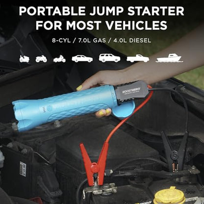 BoostHero Portable Car Battery Jump Starter (Blue)