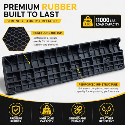 2 Pack 4'' Rise Rubber Curb Ramp (4" H)