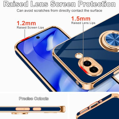 for Google Pixel 9A Case with Ring Stand Blue (Blue / 6.3'' Pixel 9A)
