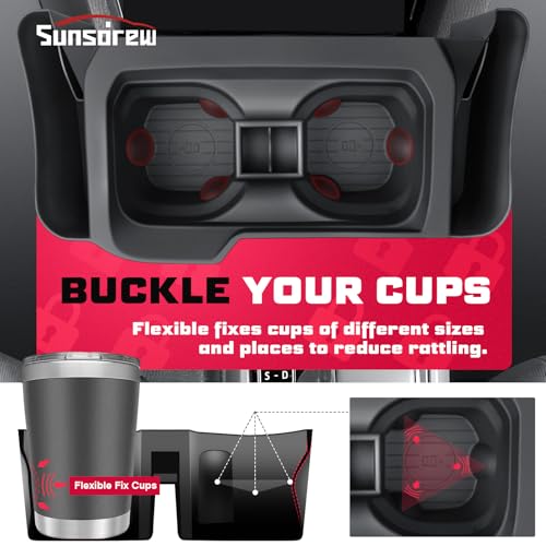 2‑in‑1 Center Console Cup Insert for 2016‑2023 Tacoma (For 16-23 Tacoma)