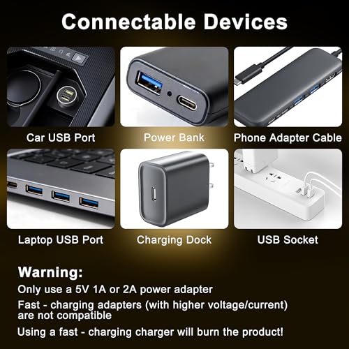 2 Packs USB Light for Car (2PCS(Yellow))