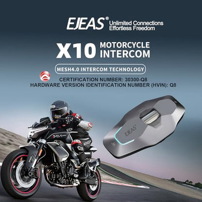 X10 Motorcycle Helmet Bluetooth Headset Speakers Headphone (Sliver)