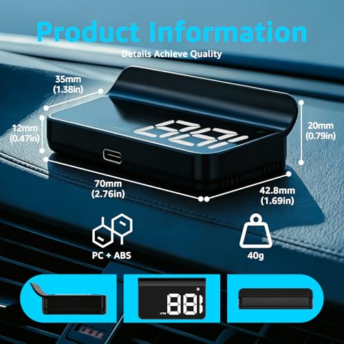 Heads up Display for Cars (White)