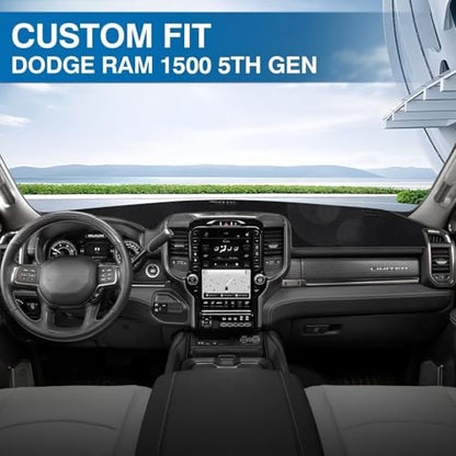 Black Dash Cover for Dodge RAM 1500 2500 3500 2019 (Ram 19-26(Black))
