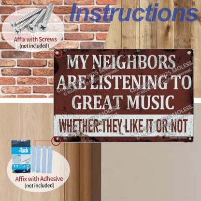 12x8″ Metal Sign (Great Music)
