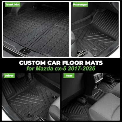 All Weather Floor Mats and Cargo Mat Set Fit for Mazda CX5 2025 2017