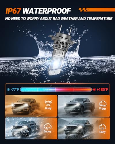 H7 Fog Light Bulbs 900% Brightness 50000LM Super Bright (H7)