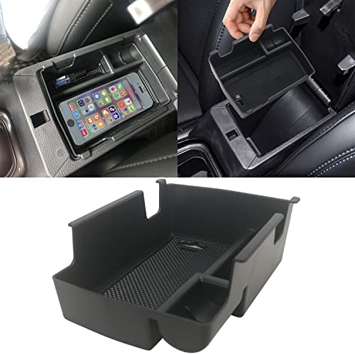 Center Console Tray Armrest Secondary Glove Storage Box Compatible with Jeep Compass 2022 2023 2024 2025 Black Interior Accessories Center Console Organizer (Armrest Box)