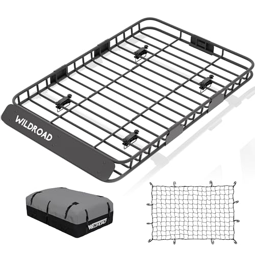 Rooftop Cargo Carrier Combo Roof Rack Cargo Basket 64" x 39" x 4" (64" x 39" x 4")