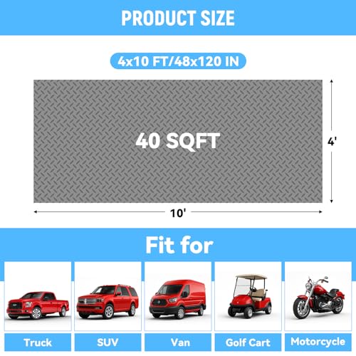 4x10 FT Garage Floor Mat (4x10 FT / Gray)