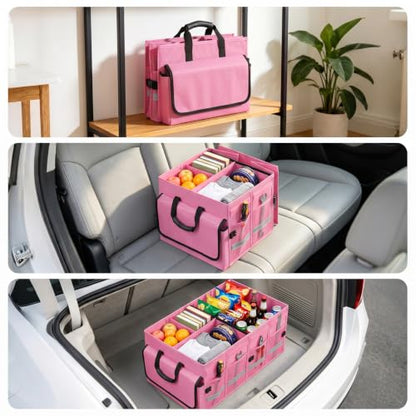 Car Trunk Organizer and Storage for Car (Pink / Medium)