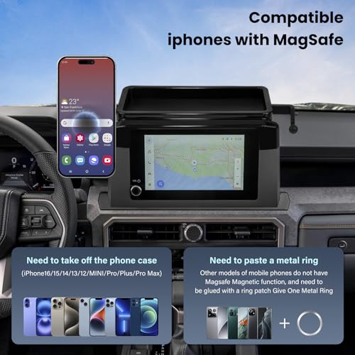 Car Phone Holder for Toyota Tacoma 2024 2025 2026 W (For Toyota Tacoma 2024 2025 8inch Screen)