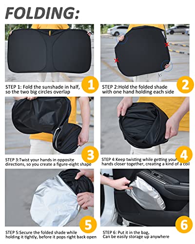 Front Windshield Sun Shade Compatible with 2020 (for Subaru Outback 2020-2024 - 3 Layer)