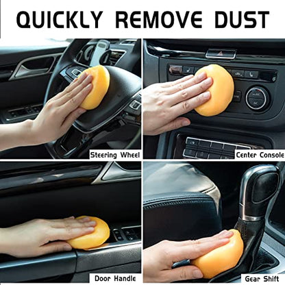 2pack Cleaning Gel Car Putty Car Accessories Auto Detailing Kits (Yellow 2 Pack)