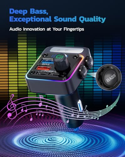 54W Bluetooth 5.3 Car Adapter (A-Black)
