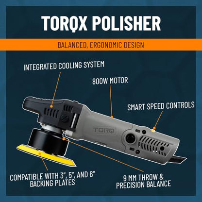 TORQX Random Orbital Polisher Kit (9 ITEM KIT)