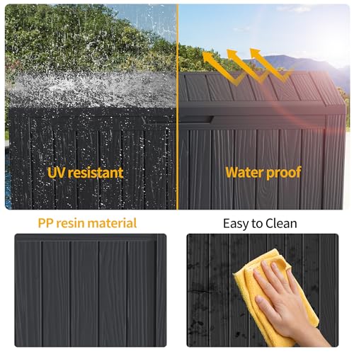 180 Gallon Resin Deck Box (Black pro / 180 Gallon)
