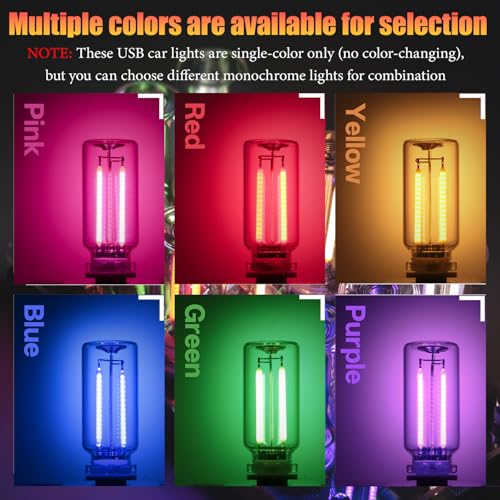 1 Pack Car LED Lights Interior (1 pack / green)